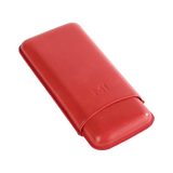 OpusX Society Spanish Nobuk Leather 3 Cigars Case Red