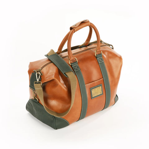 Fuente The OpusX Society Italian Leather Duffel Bag - Olive