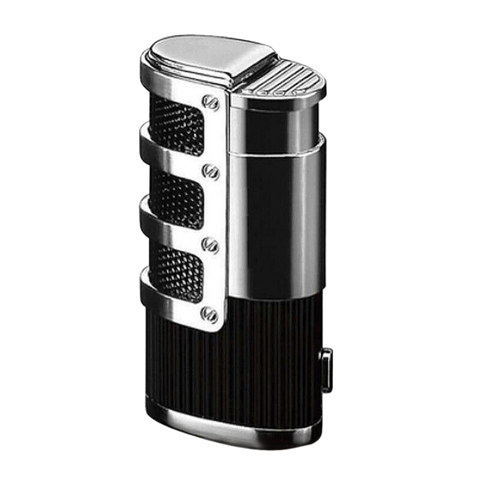 Triple Jet Torch With Punch Silver Black